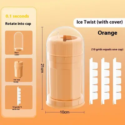 Twisting Ice Cup Rotating Release Ice Cube Trays Rotation With Cover Ice Block Mold For Freezer Home Refrigerator Storage | C...