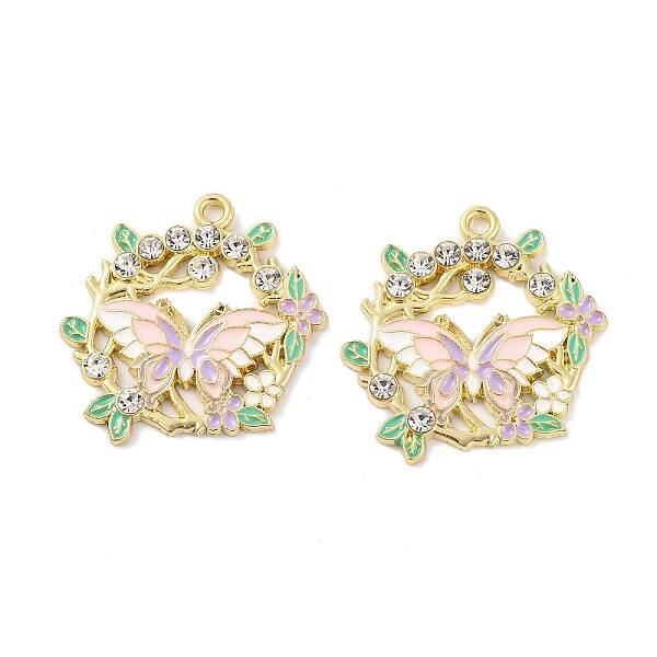 Rack Plating Alloy Enamel Pendants
