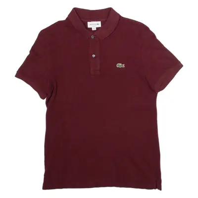 LACOSTE Slim Fit Mens Polo Shirt Red M
