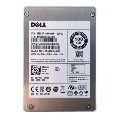 Dell DYW42 | 100GB Multi-Level Cell SATA 3Gb/s Hot-Pluggable 2.5-Inch Solid State Drive for PowerEdge Servers