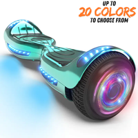 Hover Star Chrome Self-Balance Scooter – 120W Motor, LED Flash Wheels, Wireless Speaker, 14MPH Max Speed, 165lb Capacity
