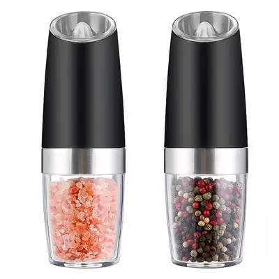 Electric Salt & Pepper Grinder Set, Batteries Required Coarseness Grinder for Salt,Automatic Grinder with Light, Kitchen Grin...