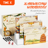 2025-TIME X Grooved Cursive Handwriting Workbook Magic Reusable Grooved Handwriting Practice With Tearable Creative Greeting ...