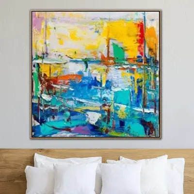 Extra Large Colorful Painting Contemporary Wall Art Oil Abstract Wall Art Original Wall Decor | NAVY ILLUSIONS