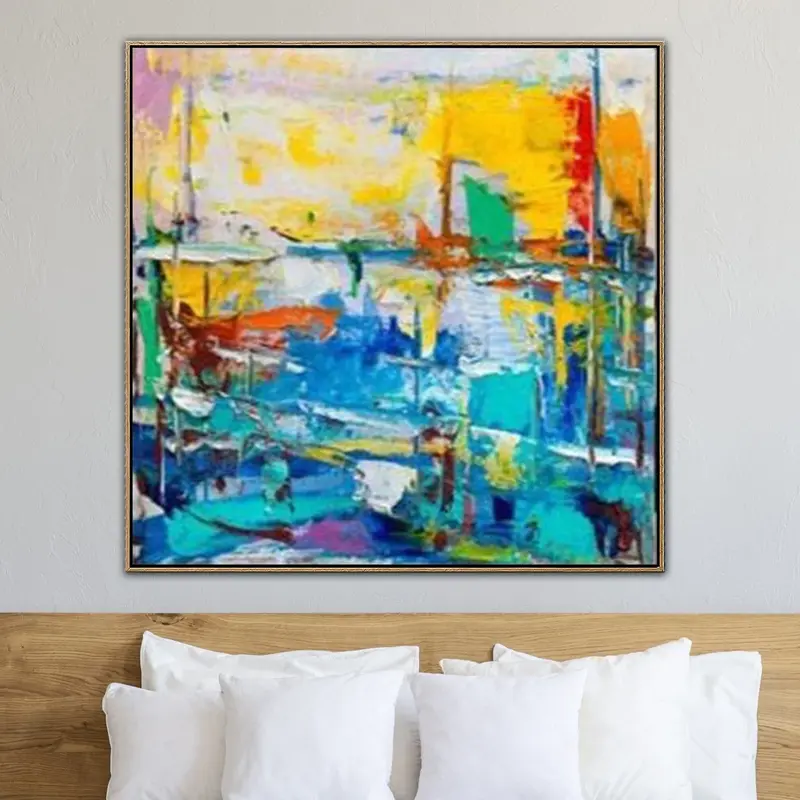 Extra Large Colorful Painting Contemporary Wall Art Oil Abstract Wall Art Original Wall Decor | NAVY ILLUSIONS