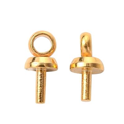 304 Stainless Steel Cup Pearl Peg Bails Pin Pendants