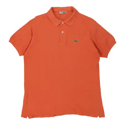 Made in France Lacoste Polo Shirt - XL Orange Cotton