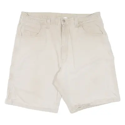 WRANGLER Carpenter Mens Denim Shorts Beige Relaxed L W36