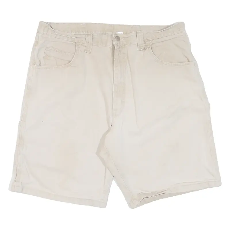 WRANGLER Carpenter Mens Denim Shorts Beige Relaxed L W36