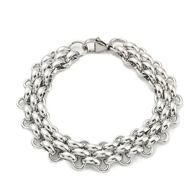 Non-Tarnish 304 Stainless Steel Mesh Chain Bracelet