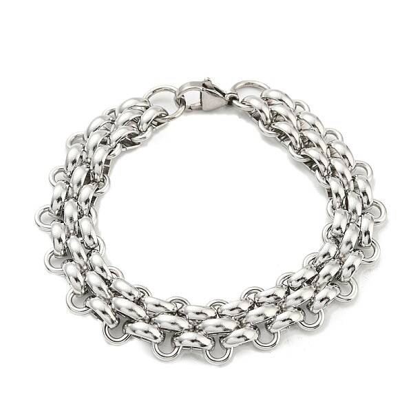 Non-Tarnish 304 Stainless Steel Mesh Chain Bracelet