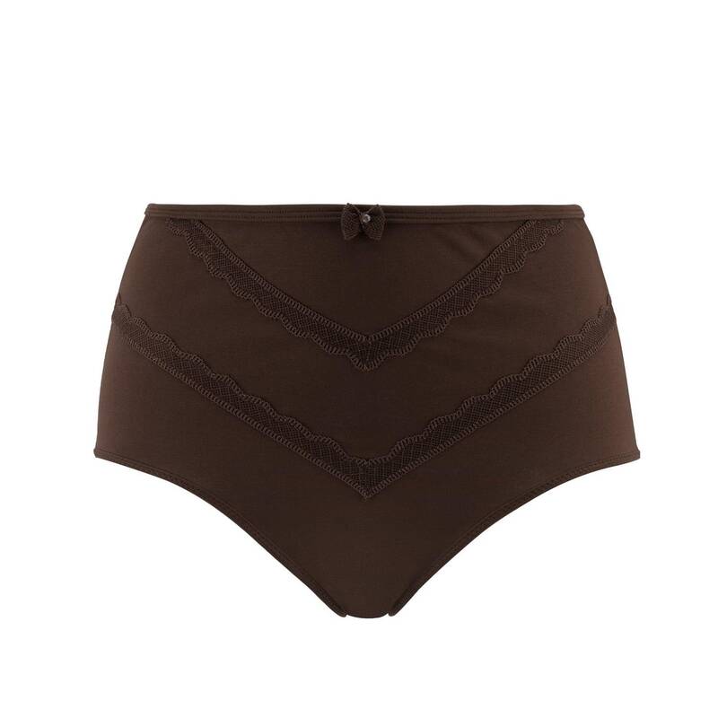 Vanessa- Silk & Organic Cotton Full Brief in Skin Tone Colours | Size: 8 | Color: Cocoa