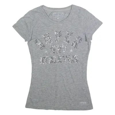 SUPERDRY Womens T-Shirt Grey XS
