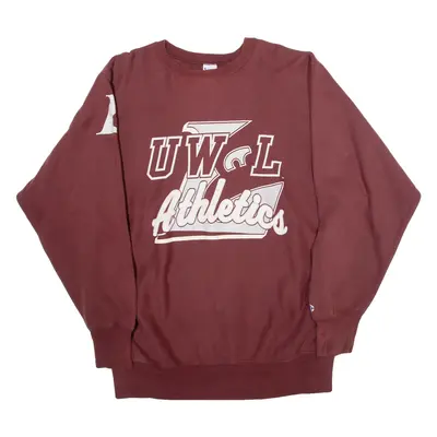 CHAMPION UWL Athletics Womens Sweatshirt Maroon USA 2XL