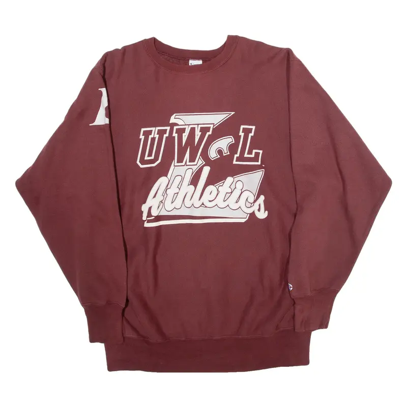 CHAMPION UWL Athletics Womens Sweatshirt Maroon USA 2XL