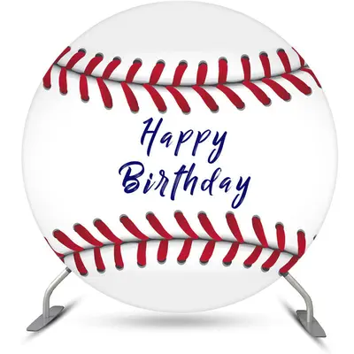 Aperturee Baseball Sports Round Birthday Backdrop For Boy | Round Backdrop Stand Covers | Round Birthday Backdrop Cover | Rou...