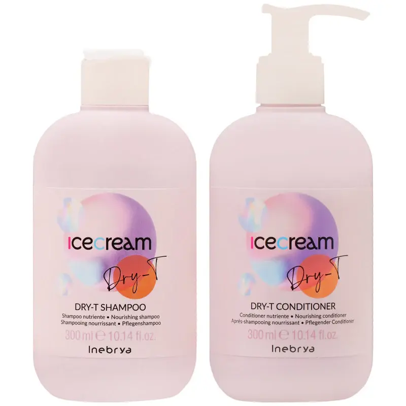 Inebrya Ice Cream Dry-T Kit Set - Shampoo 300ml + Conditioner 300ml