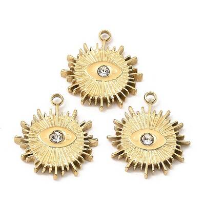 Ion Plating(IP) 316 Stainless Steel with Rhinestone Pendants