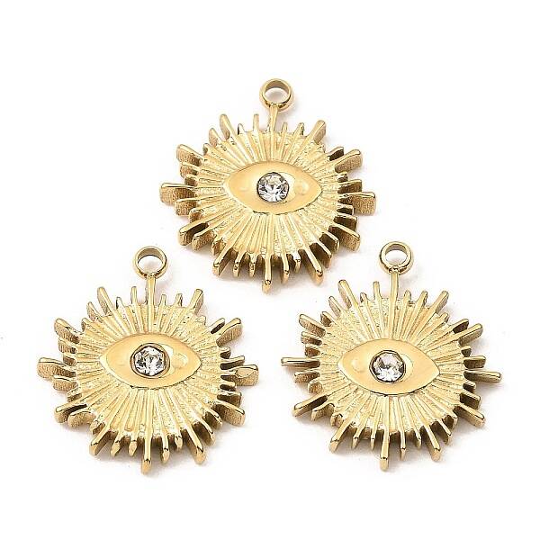 Ion Plating(IP) 316 Stainless Steel with Rhinestone Pendants