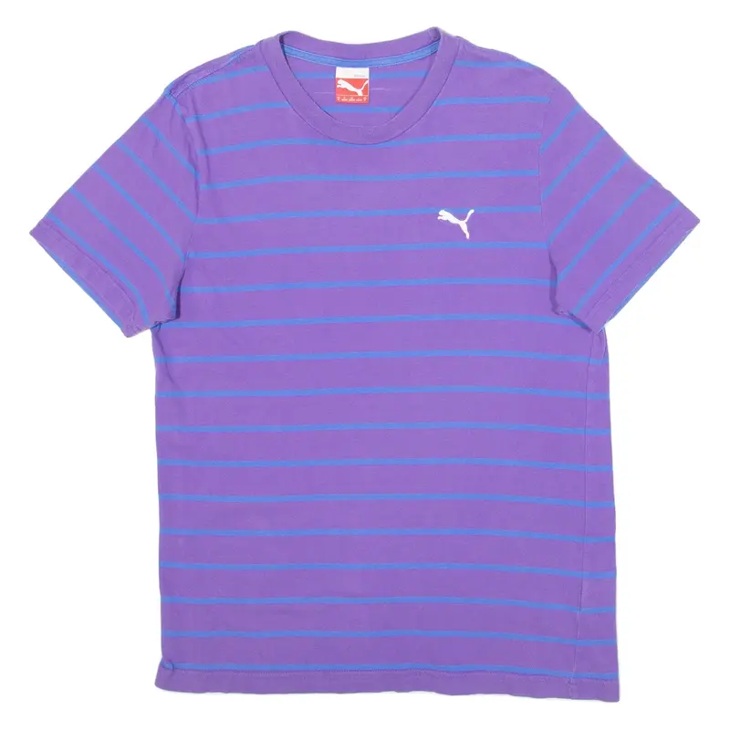 PUMA Striped Mens T-Shirt Purple M