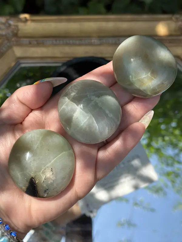 Amityville Apothecary Garnierite Palm Stone