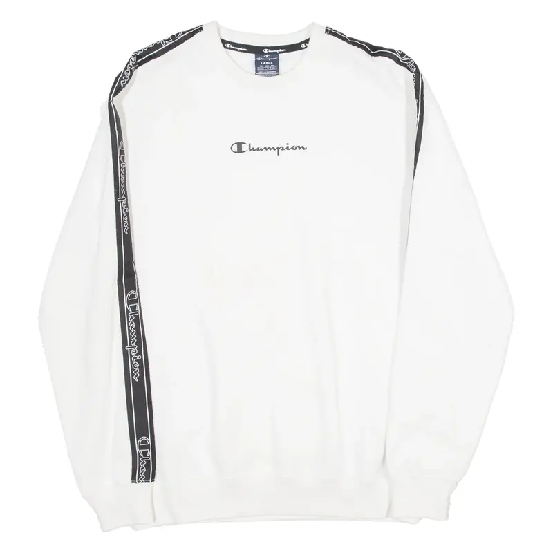 CHAMPION Womens Sweatshirt White L
