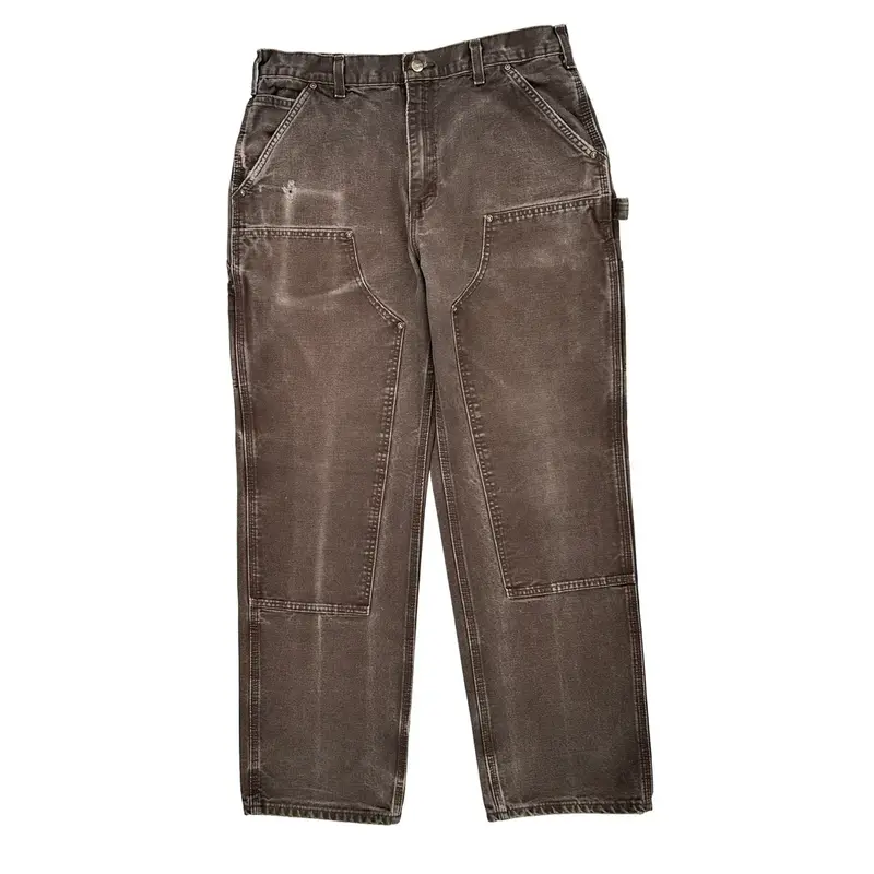 Loose Original Fit Carhartt Double Knee Carpenter Trousers - 32? Waist Brown Cotton