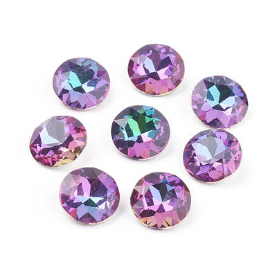 Pointed Back & Back Plated Glass Rhinestone Cabochons