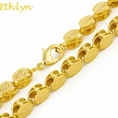 Length 60cm/ Width 8mm Ethiopian/Eritrean Jewelry Chain Handmade Golden Thick Necklaces &Chain