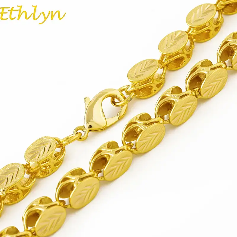 Length 60cm/ Width 8mm Ethiopian/Eritrean Jewelry Chain Handmade Golden Thick Necklaces &Chain
