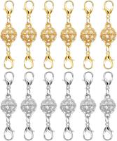 12 Pack Magnetic Necklace Clasps and Closures Necklace Jewelry Extender with Strong Magnet Magnetic Gold and Silver Plating G...