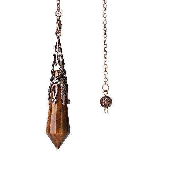 Natural Tiger Eye Dowsing Pendulum Big Pendants