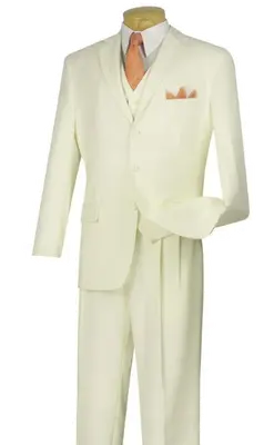 Royal Diamond Men's 3-Piece Poplin Suit  Business Ready Fashion
