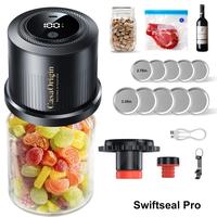 [Mothers Day] Mason Jar Vacuum Sealer for Food Storage - Electric Food Sealing Machine  SwiftSeal Pro