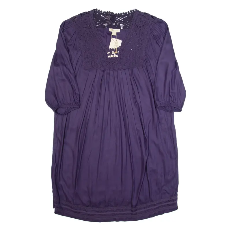 MONSOON Womens Day Dress Purple Knee Length UK 16