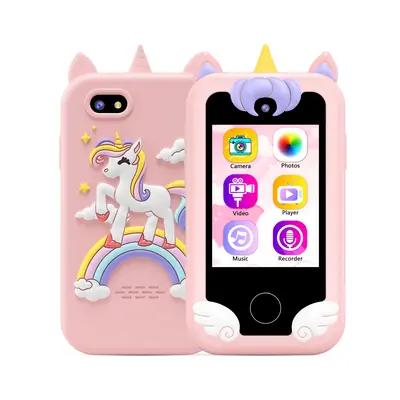 Smart toy phone for kids (can't make calls), unicorn toy phone for girls, dinosaur toy phone for boys, touch screen toddler p...