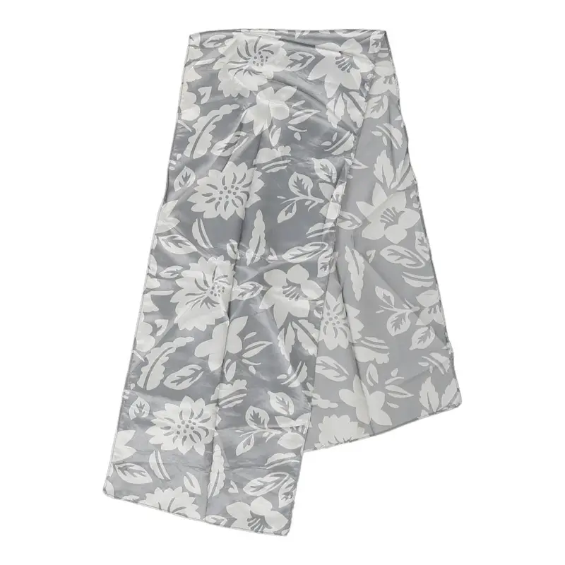 Unbranded Floral Scarf - No Size Silver Polyester