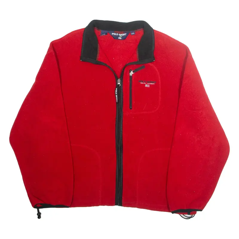 POLO SPORT RALPH LAUREN Mens Fleece Jacket Red USA 2XL