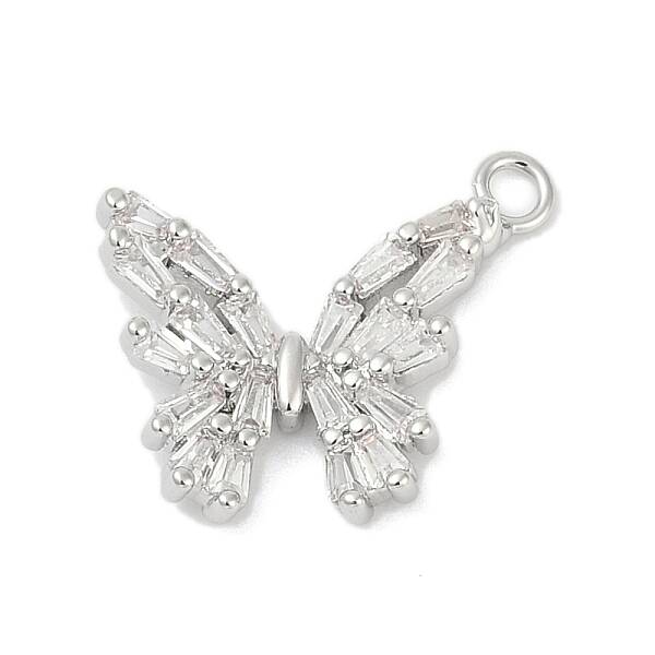Brass Micro Pave Cubic Zirconia Pendants