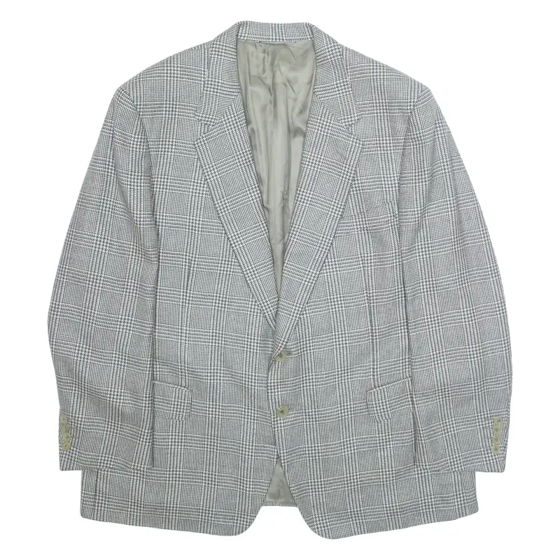 CANALI Mens Blazer Jacket Grey Wool Plaid L