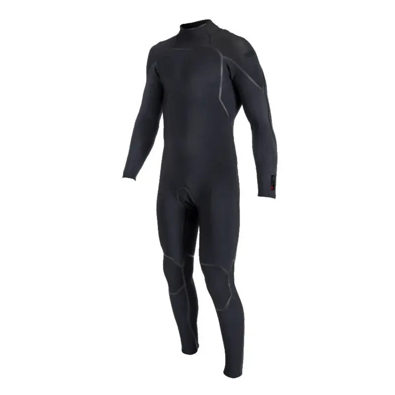 Open Box O'Neill 4/3mm Hyperfreak Fire Back Zip Full Wetsuit-Black/Black-Medium Short