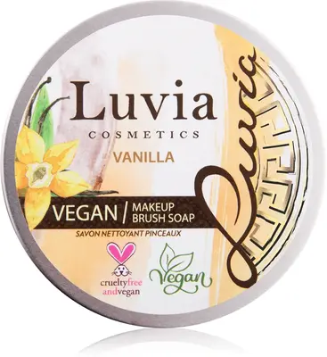 Luvia Cosmetics Vanilla scented cosmetic brush cleansing soap 100g