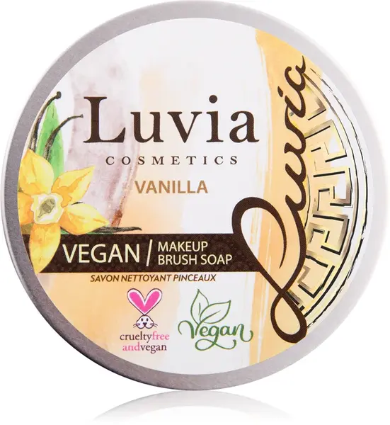 Luvia Cosmetics Vanilla scented cosmetic brush cleansing soap 100g