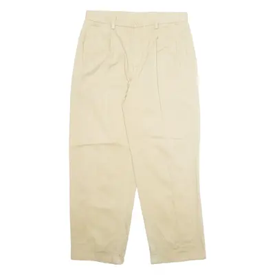 NAUTICA Chino Workwear Classic Fit Mens Trousers Beige Regular Straight W33 L30