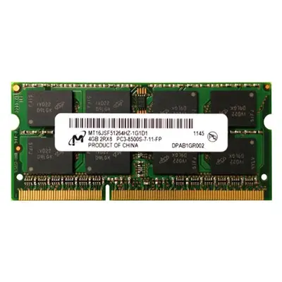 Micron MT16JSF51264HZ-1G1D1 | 4GB DDR3-1066MHz PC3-8500 Non-ECC Unbuffered SODIMM CL7 2Rx8 1.5V 204-Pin Memory Module