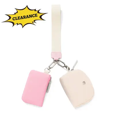 MEXS Mini Zip Around Wristlet Wallet for Women Dual Pouch Wristlet Portable Coin Purse Mini Women Coin Pocket dualpouchwristl...