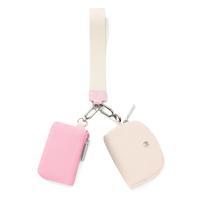 MEXS Mini Zip Around Wristlet Wallet for Women Dual Pouch Wristlet Portable Coin Purse Mini Women Coin Pocket dualpouchwristl...
