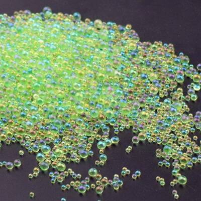 AB Color Plated 3D Nail Art Glass Mini Ball Beads