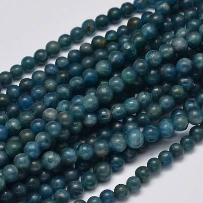 Round Natural Apatite Beads Strands