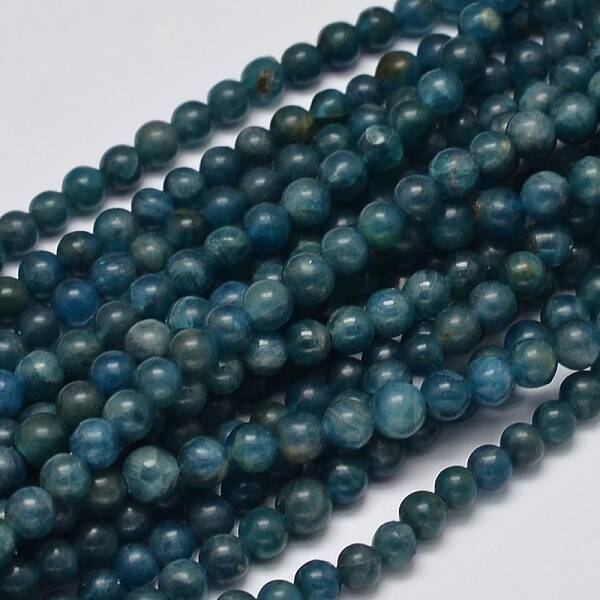 Round Natural Apatite Beads Strands
